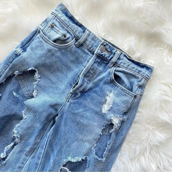 PacSun Distressed High Waisted Baggy Jeans - Picture 4 of 7